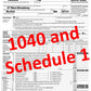 Tax Forms 1040, W-2, 1099, Schedule 1 Consumer Math Scavenger Hunt Activity