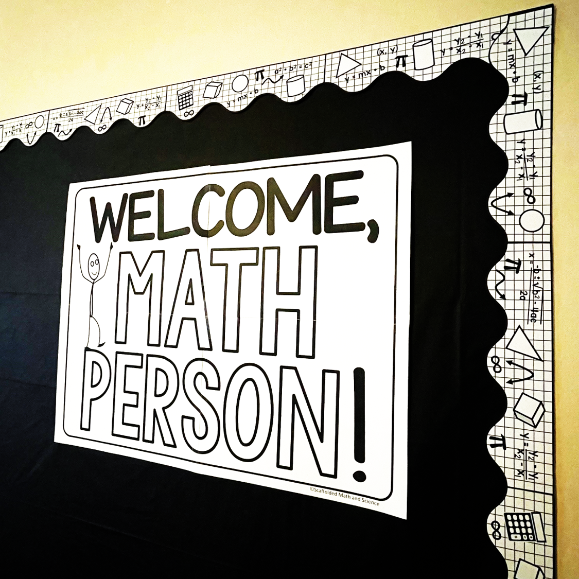 "Welcome, Math Person!" Classroom Poster