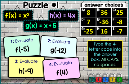 Algebra 1 Activities Bundle