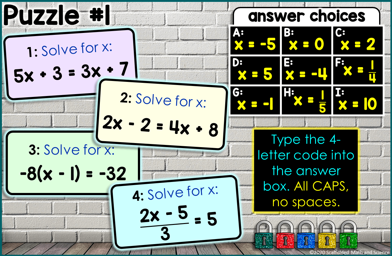 Algebra Activities Bundle